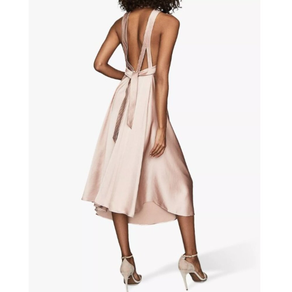 🌹NWOT🌹Stunning Reiss Rita Halter Midi Dress - Picture 3 of 10